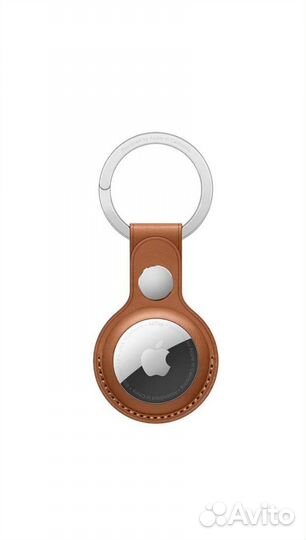Брелок Apple AirTag Leather Key Ring Saddle Brown