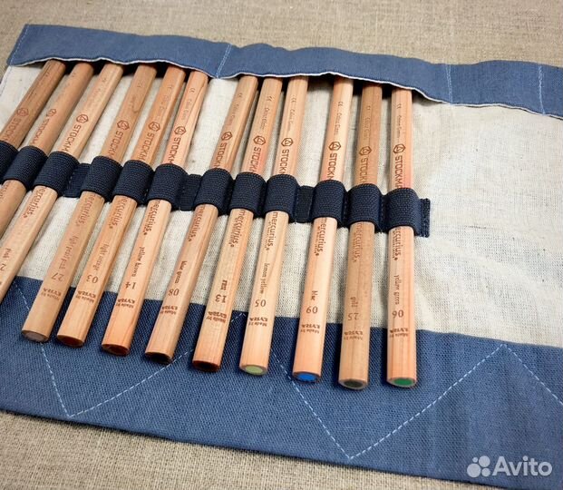 Пенал Вальдорф изо льна 6+6+12 (мелки, карандаши