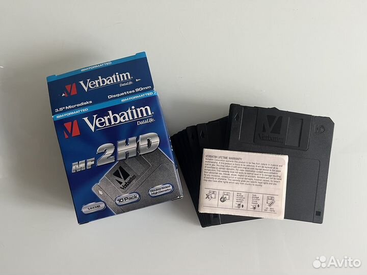 Дискеты 3.5 Verbatim 1.44MB 19 штук новые