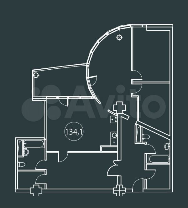 5-к. квартира, 134,1 м², 11/24 эт.