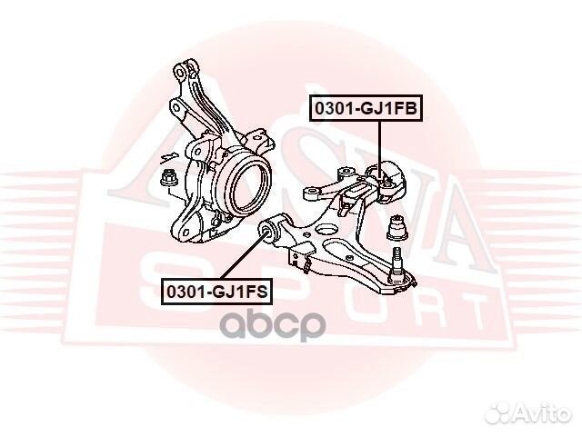 Сайлентблок задний переднего рычага без кронштейна