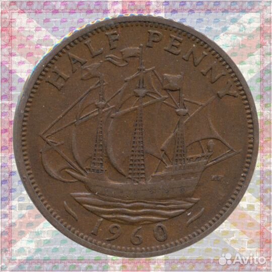 1/2 пенни 1960 Великобритания