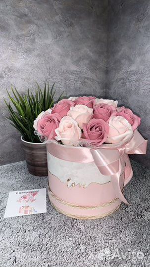 Букет из мыльных роз 55 роз 101 роза