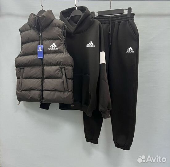 Костюм тройка на флисе Adidas