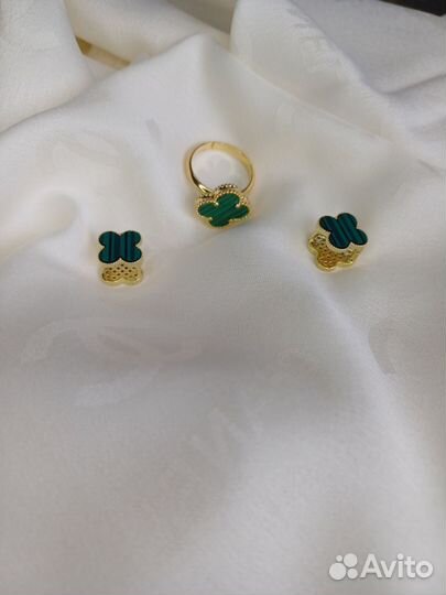 Серьги и кольцо van cleef