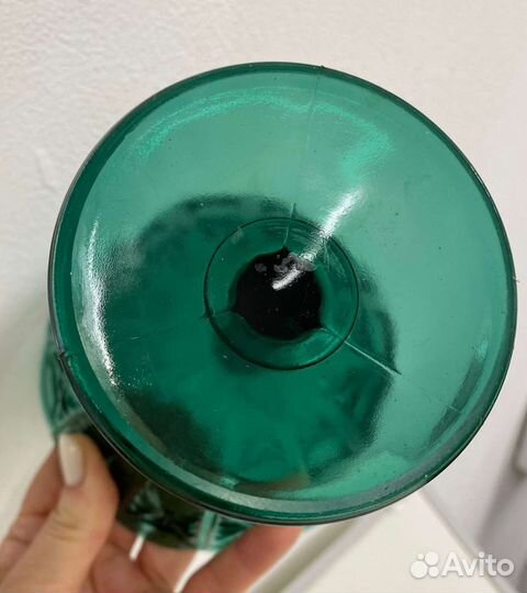 Ваза старинная Конфетница Цветное стекло