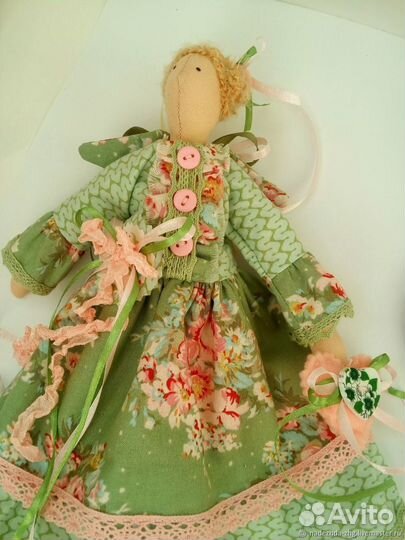 Летний Ангел в стиле тильда, кукла в подарок