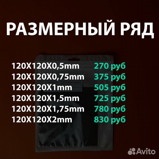 Термопрокладки 120x120x2мм 17w. термоинтерфейс