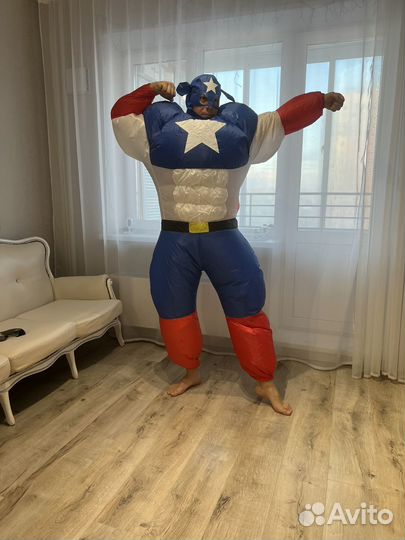 Надувной костюм капитана америка