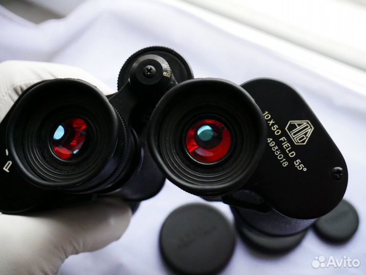 Бинокль asahi pentax 10x50x5,5+родной кожаный бокс