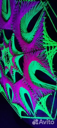 Мандала на стену D760 мм. Светится в ультрафиолете