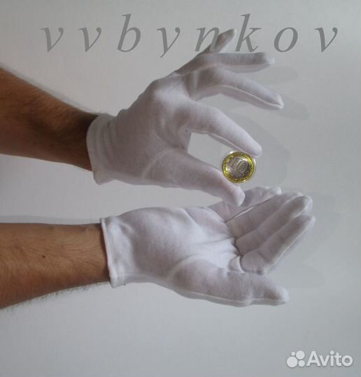 Перчатки нумизматические. Белые. Черные