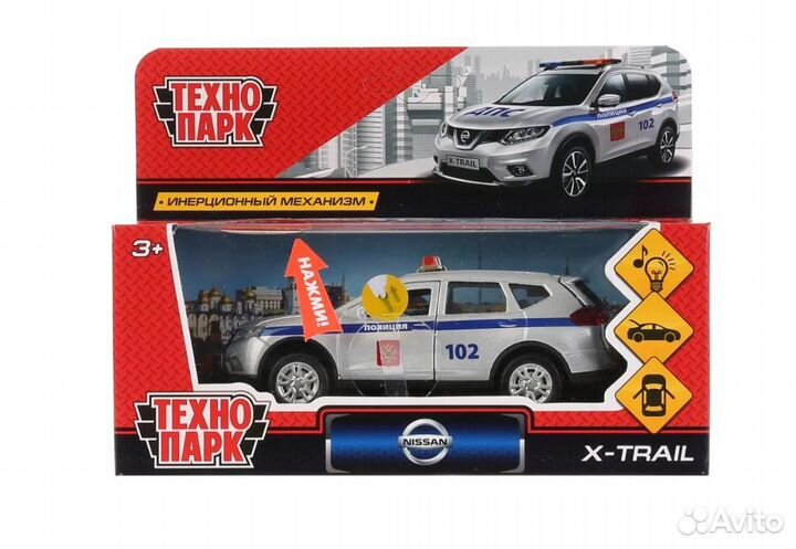 Машина Технопарк мет. nissan X-trail Полиция, X-tr