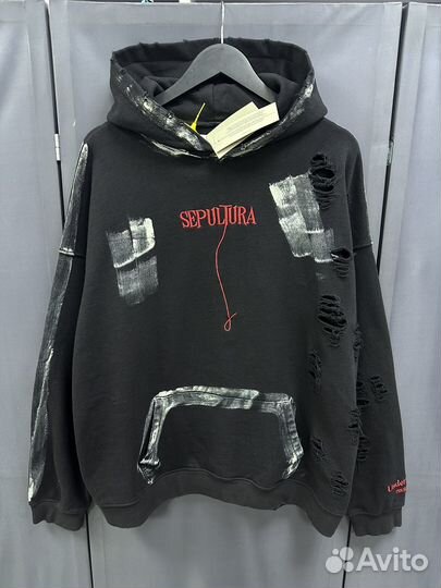 Рваная Худи undermycar oversize