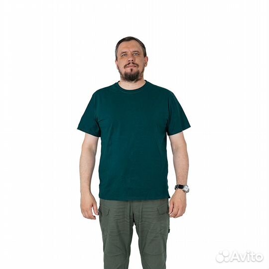 62831 Футболка однотонная изумрудный (KG, 58, (58)