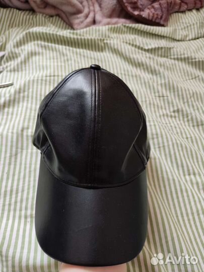 Бейсболка кожаная кепка lime
