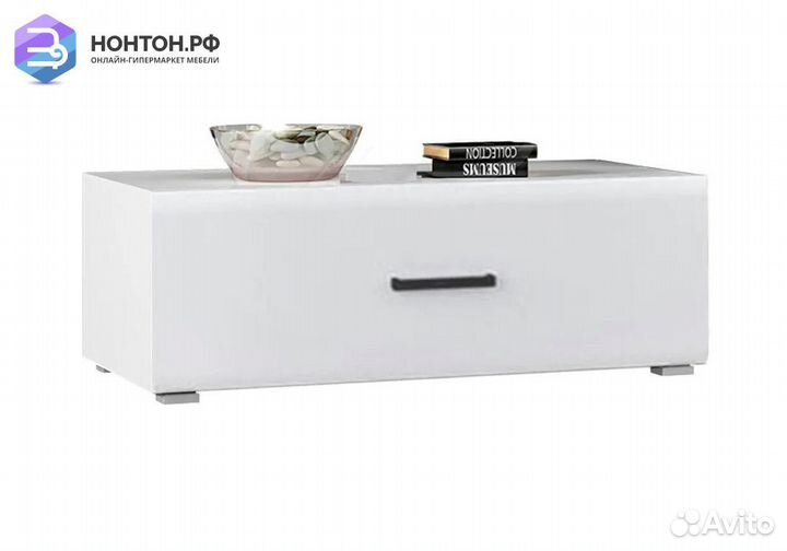 Тв-тумба Квадро белый глянец / белый