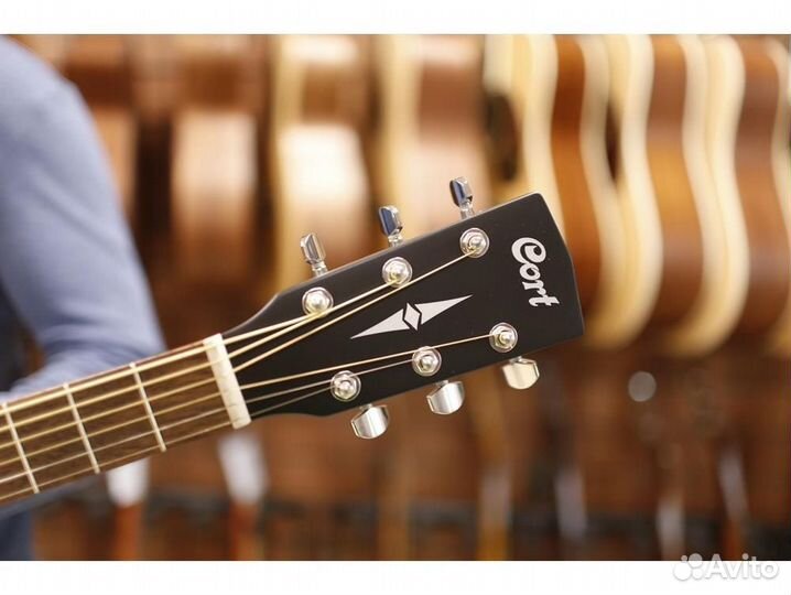 Cort AD810-BKS черная акустическая гитара