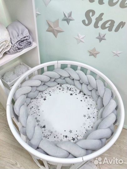 Бортик коса в кроватку