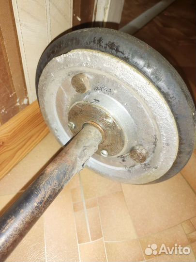 Силовые колёса с осью на 2х подшипниках