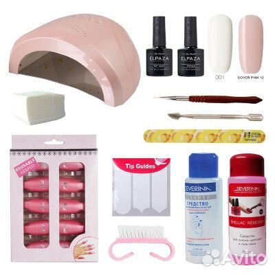 Маникюрный набор для начинающего мастера с лампой