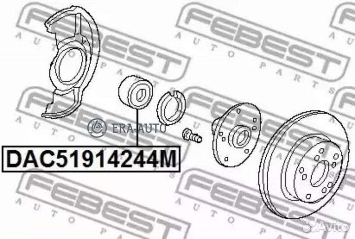 Febest DAC51914244M Подшипник ступицы передний hon