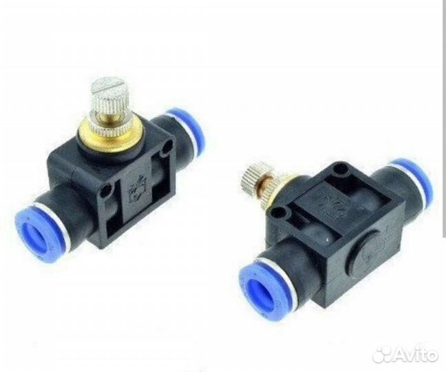 Игольчатый кран быстросъемный, 10 мм (пластиковый)