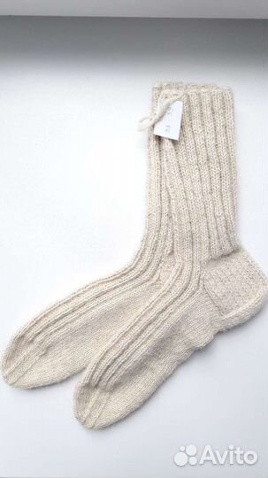 Носки шерстяные ручной вязки