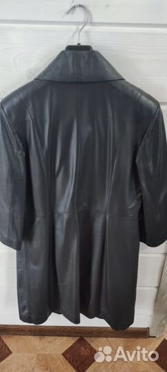 Кожаный плащ женский натуральная кожа 46 48