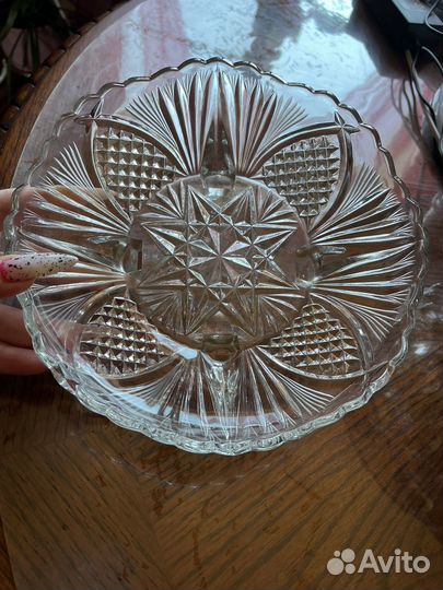 Ваза для фруктов на ножке СССР