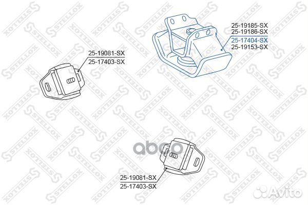 25-17404-SX опора двигателя передняя Toyota LA
