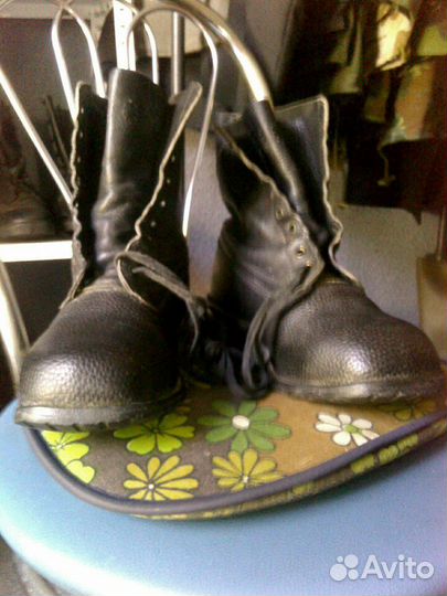 Кожаные чёрные ботинки шведской армии (егерей)