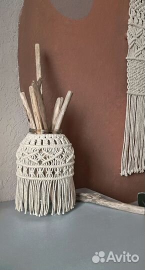 Подсвечник (ваза) макраме