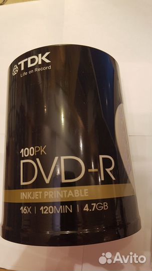 Диски TDK DVD-R Inkjet Printable 4,7GB 16x - 100шт