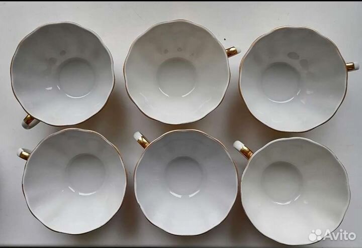 Чайный сервиз СССР Золотые ромашки