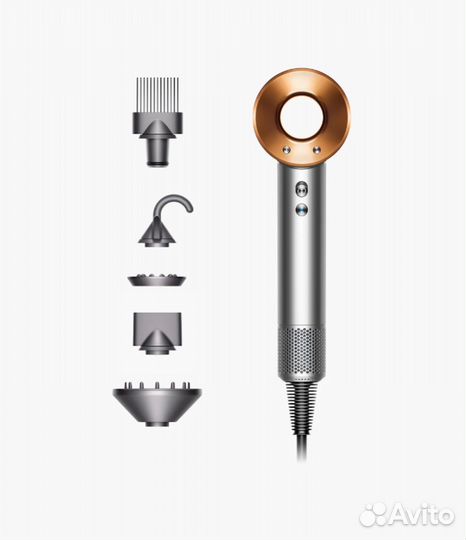 Фен Dyson Supersonic HD07 Nickel/Copper (яркий ник