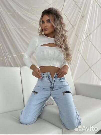 Кофта женская укороченная, новая, р-р.40 (хs)