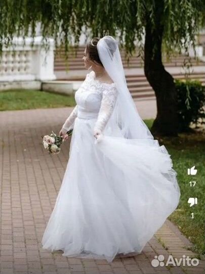 Свадебное платье б/у 50 размер