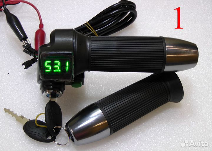 Ручки газа.с вольтметром для Эл-Самоката