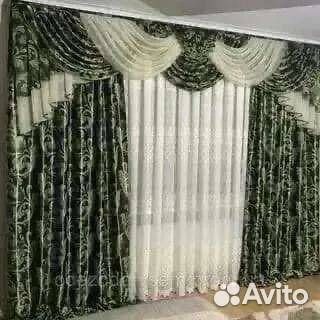 Шторы с ламбрекеном готовые новые