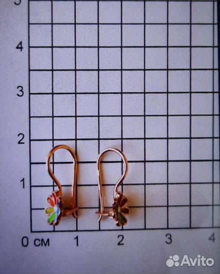 Серьги новые позолоченные