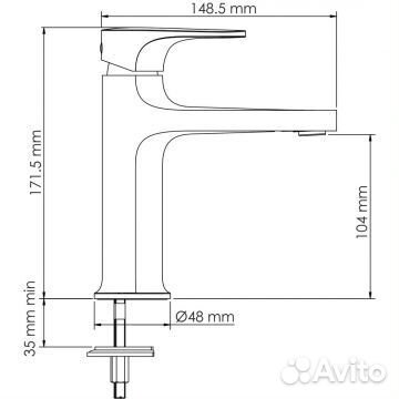 Смеситель для раковины Wasserkraft Weida 3103 хром