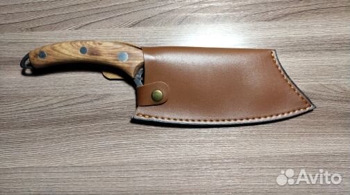 Кованный кухонный нож топорик ручной работы шеф