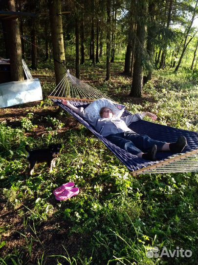 Гамак тканевый, очень плотный, плетеный