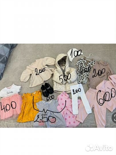 Вещи на девочку 80 86