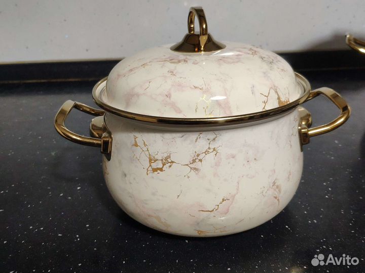 Турецкая эмалированная кастрюля 2,3,4, литров