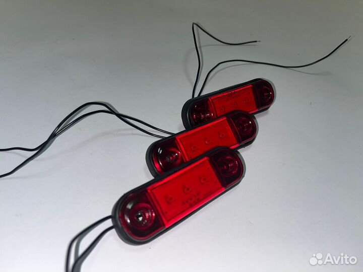 Фонари габаритные красные маркерные LED (3 диода)
