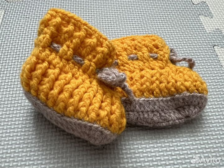 Пинетки вязаные шерсть ручная работа