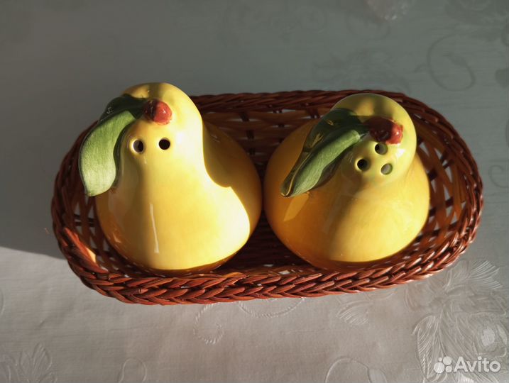 Подарочный набор для специй керамич. в корзинке