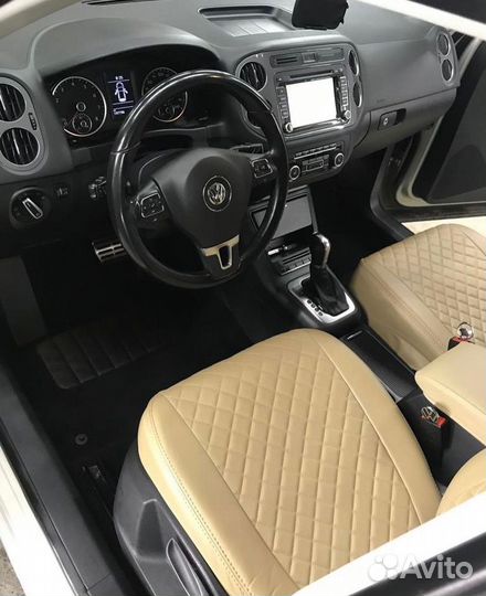 Чехлы экокожа Ромб VW Tiguan I от Автопилот